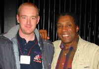 Herb Jefferson Jnr with BFBS' Neil Moore...