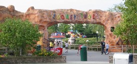 The entrance to Loony Tunes Land at Warner Bros Movie World